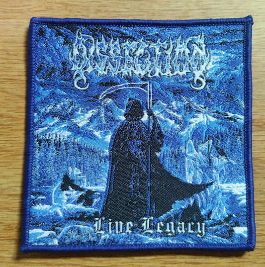 Dissection Live Legacy Blue border Woven Patch