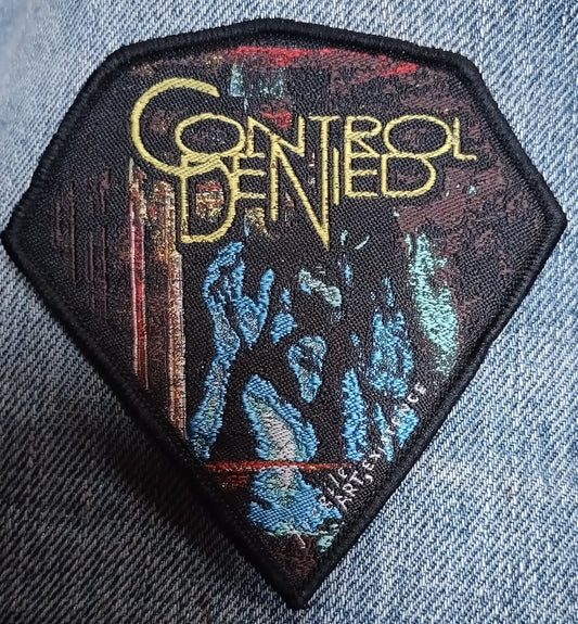 Control Denied fragile art of existence black border Woven Patch