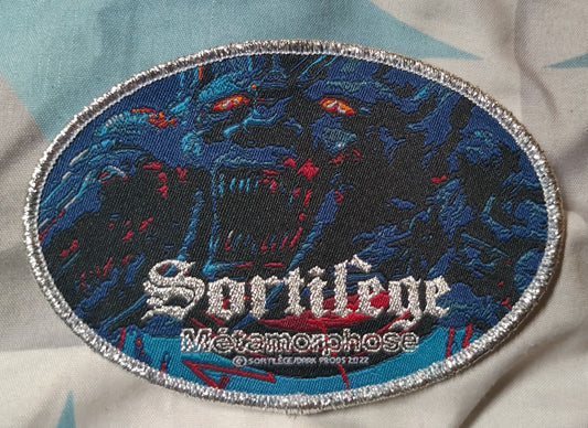 Sortilege metamorphose Metallic Silver Woven Patch