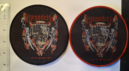 Megadeth killing is my business circle shaped Woven patch