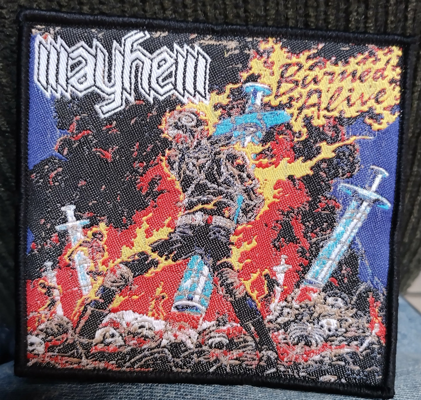 Mayhem Burned alive Woven Patch