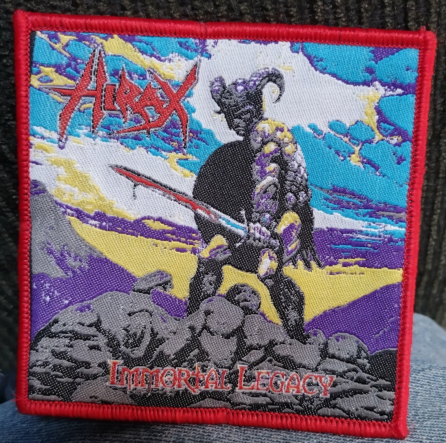 Hirax Immortal Legacy Red Border Woven Patch