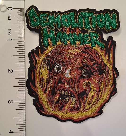 Demolition Hammer tortured existence Laser Cut shape Woven Patch.
