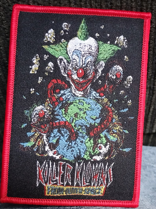 Killer Klowns from outer space world Red Border Woven Patch