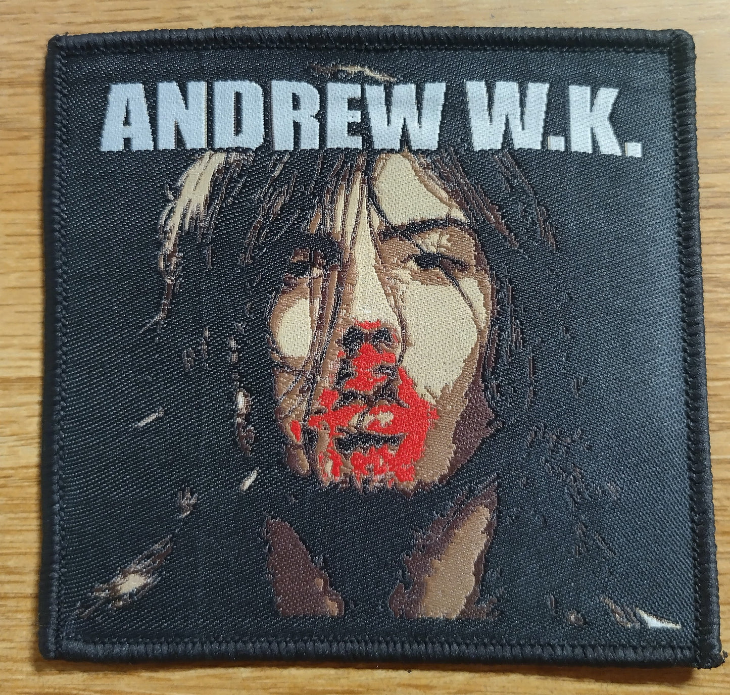 Andrew WK I get wet Woven Patch