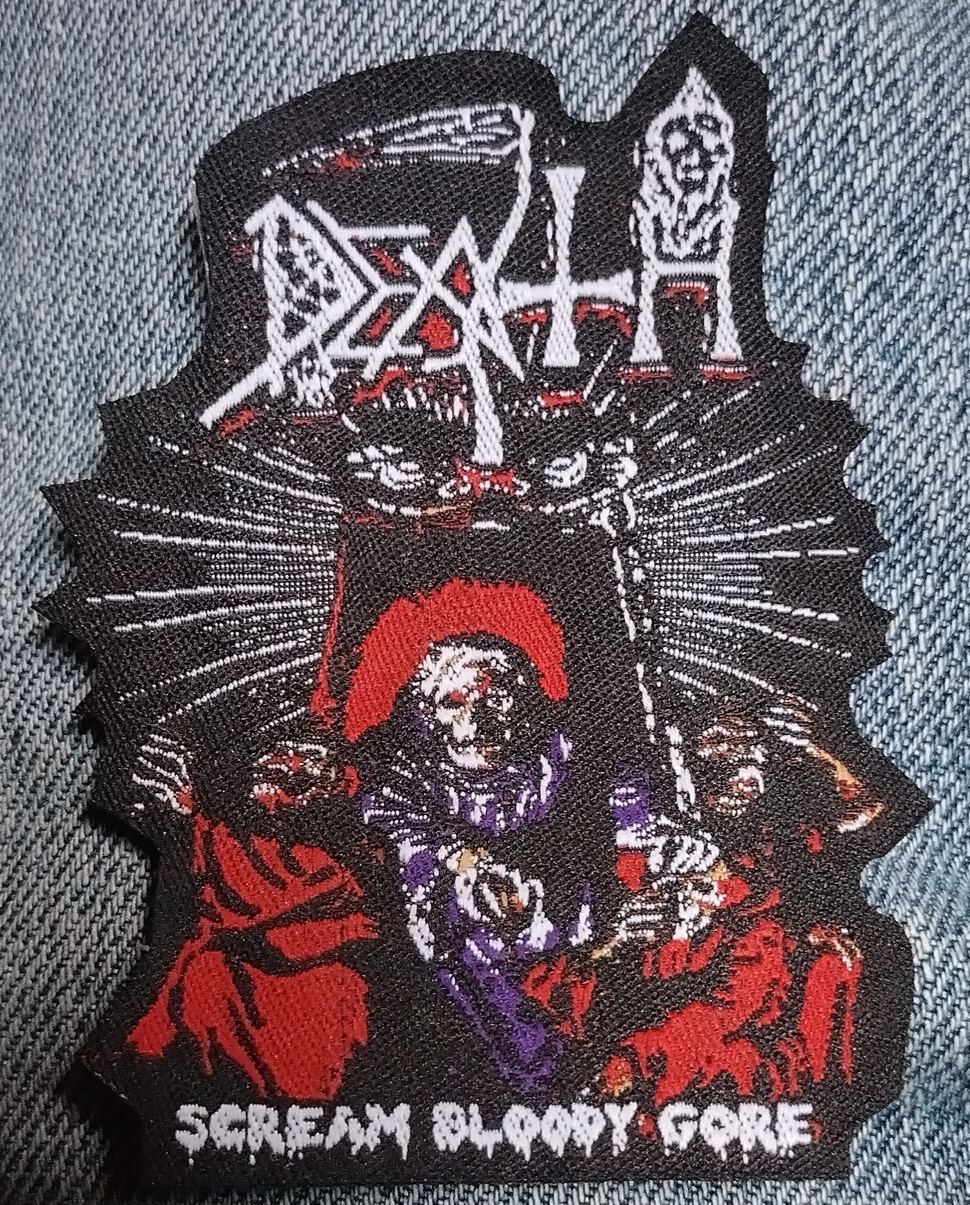 Death Scream bloody gore Laser cut Woven Patch