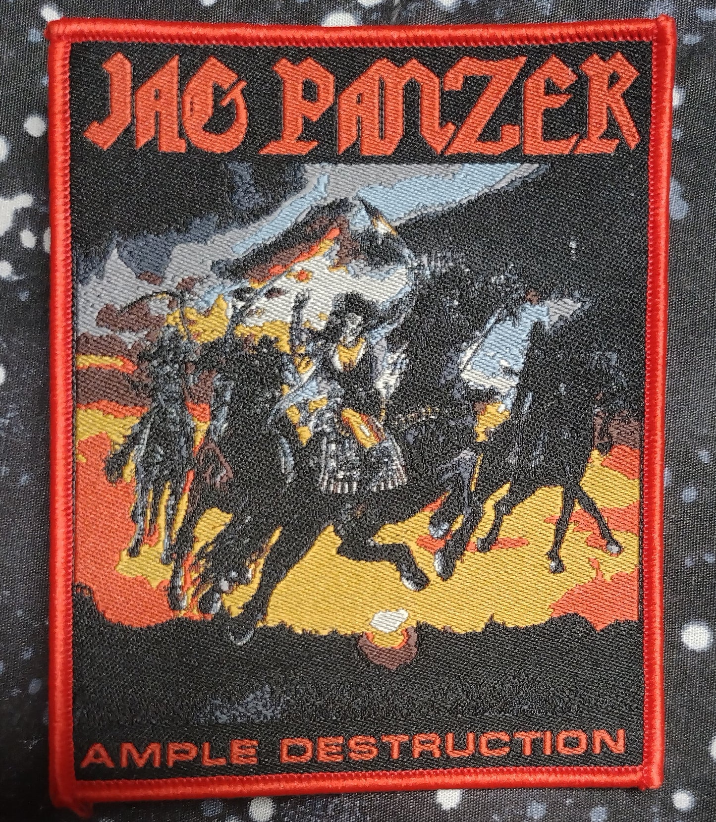 Jag Panzer Ample destruction Red Border Woven Patch