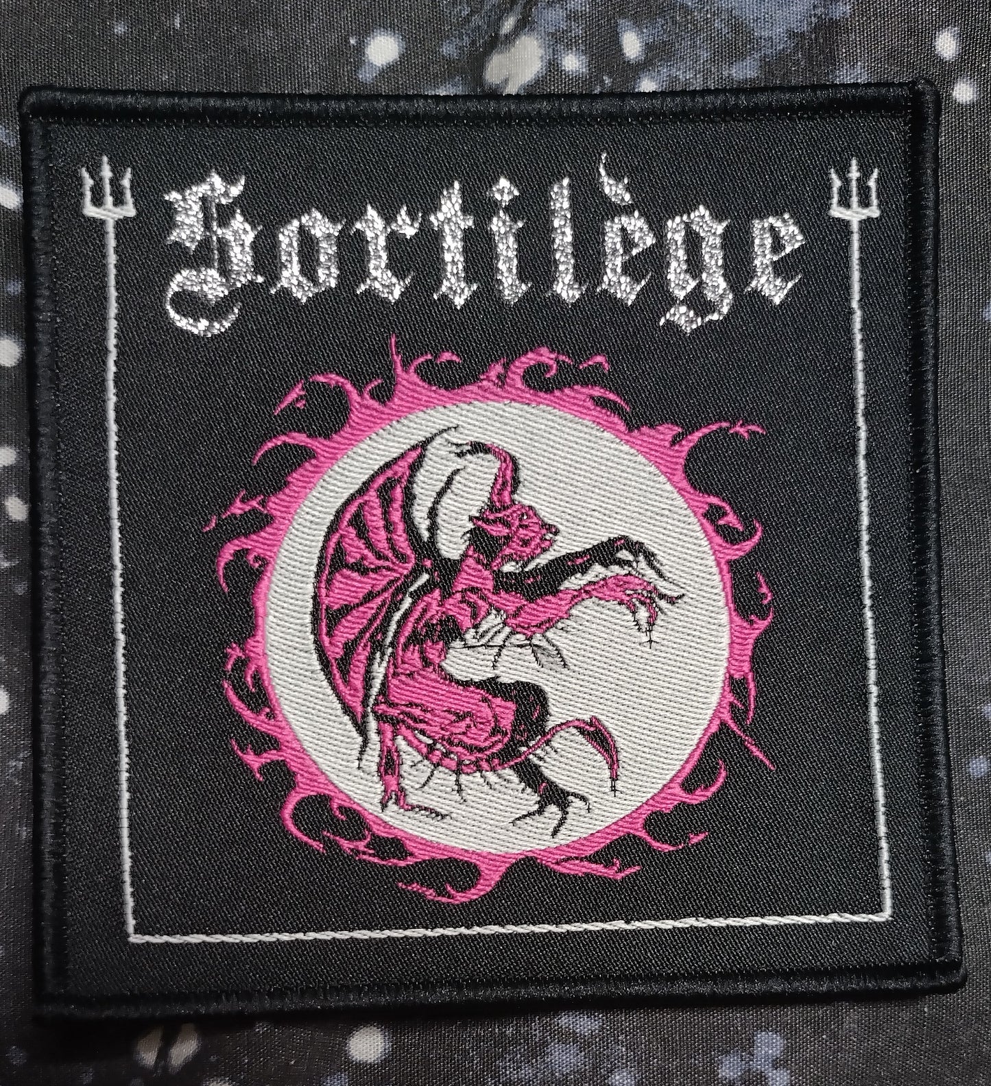 Sortilege EP Black border Woven Patch