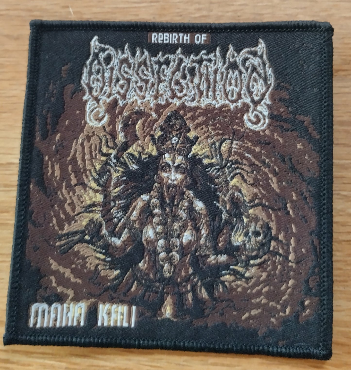 Dissection Maha Kali Black border Woven Patch