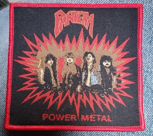 Pantera Power Metal Red Border Woven Patch