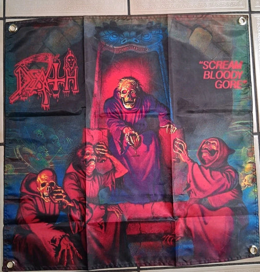 Death Scream Bloody Gore 2x2 Ft Banner Flag
