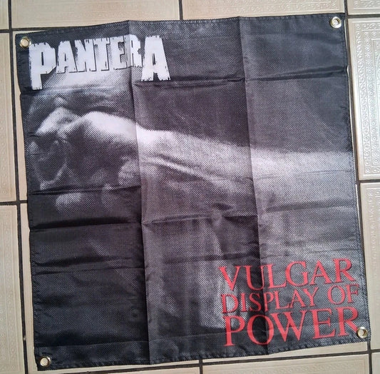 Pantera Vulgar Display of Power 2x2 Ft Fabric Tapestry Banner Flag