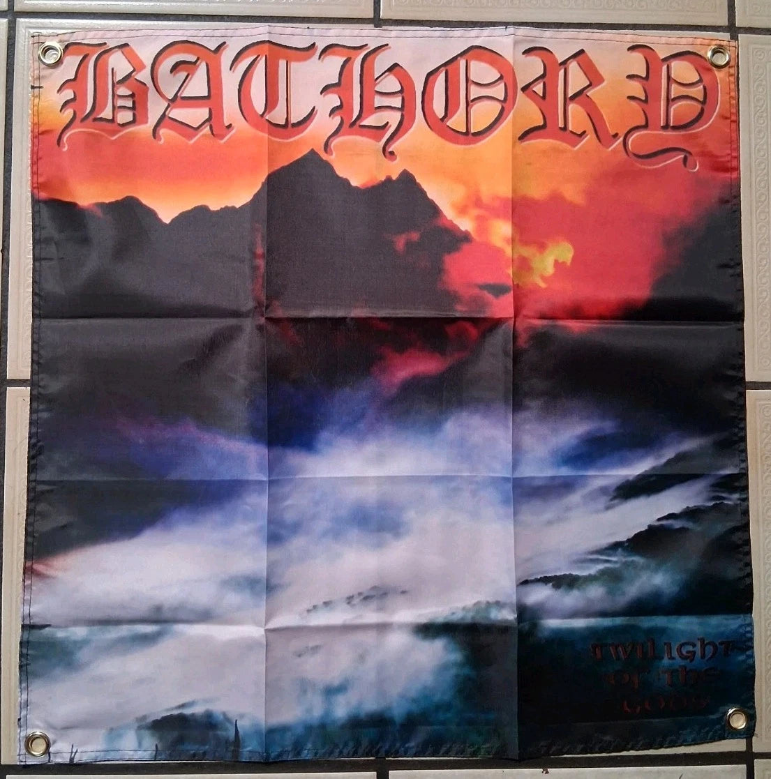 Bathory Twilight of the Gods 2x2 Ft Banner Flag