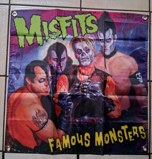 Misfits Famous Monsters 2x2 Ft Banner Flag