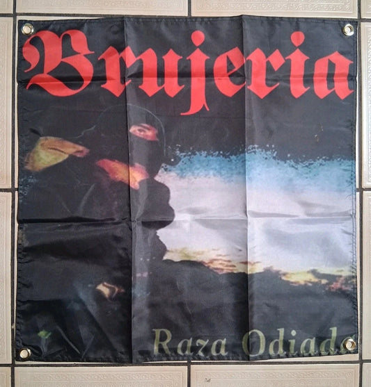 Brujeria Raza Odiada 2x2 Ft Fabric Tapestry Banner Flag