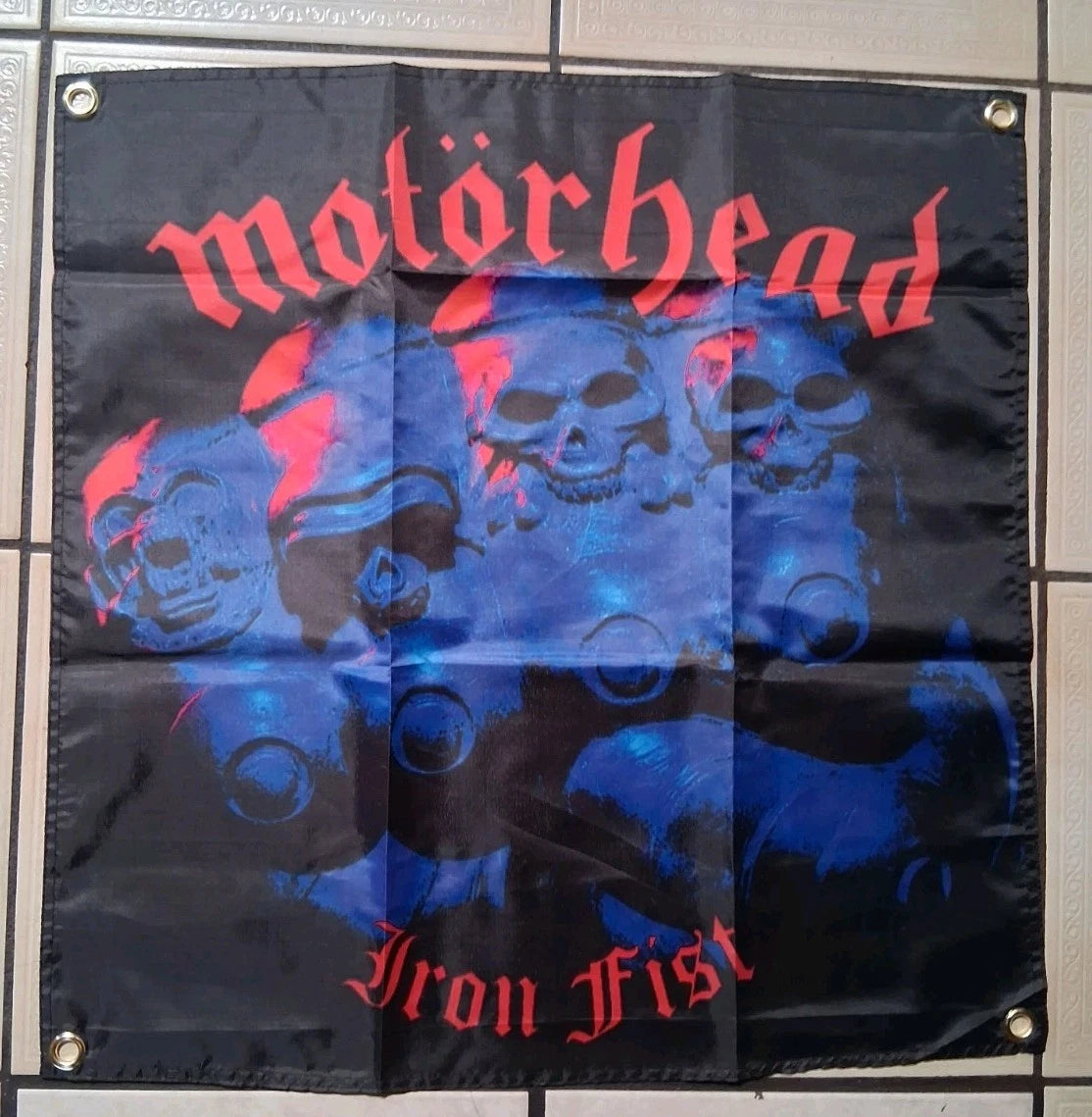Motorhead Iron Fist 2x2 Ft Banner Flag