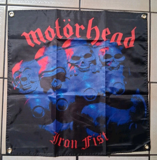 Motorhead Iron Fist 2x2 Ft Banner Flag