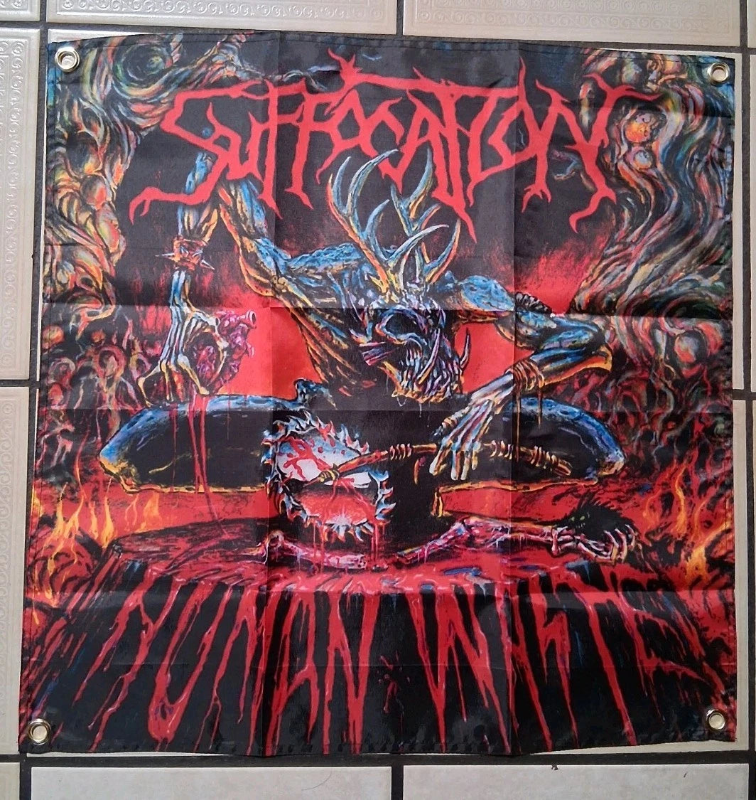 Suffocation Human Waste 2x2 Ft Banner Flag