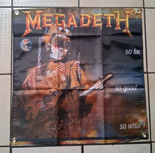 Megadeth So Far So Good So What 2x2 Ft Banner Flag