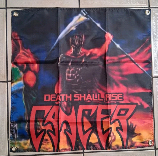 Cancer Death Shall Rise 2x2 Ft Fabric Tapestry Banner Flag