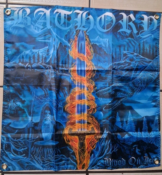 Bathory Blood On Ice 2x2 Ft Banner Flag