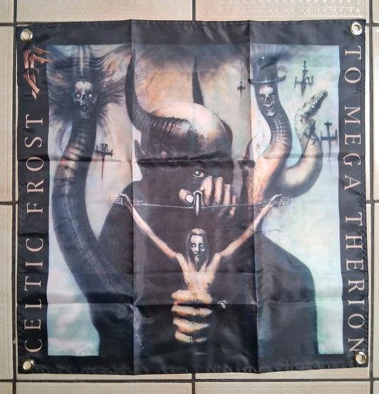Celtic Frost to Mega Therion 2x2 Ft Fabric Tapestry Banner Flag