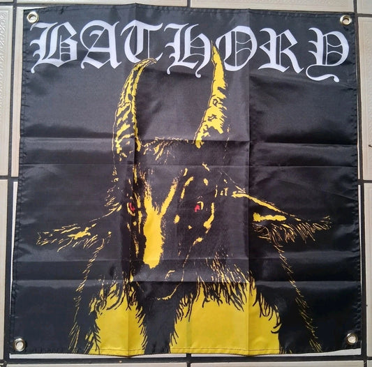Bathory Yellow Goat 2x2 Ft Banner Flag