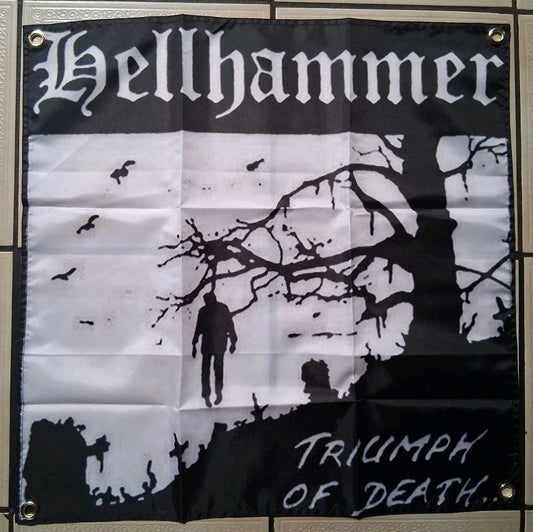 Hellhammer Triumph of Death 2x2 Ft Banner Flag