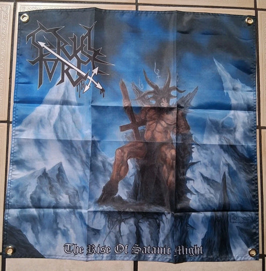 Cruel Force The Rise Of Satanic Might 2x2 Ft Banner Flag