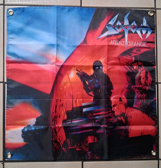 Sodom Agent Orange 2x2 Ft Banner Flag