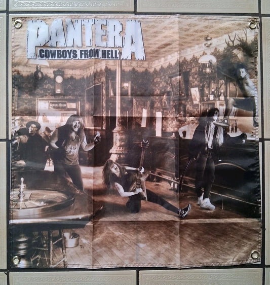 Pantera Cowboys From Hell 2x2 Ft Banner Flag