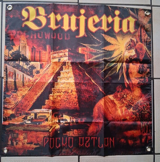 Brujeria Pocho Aztlan 2x2 Ft Banner Flag