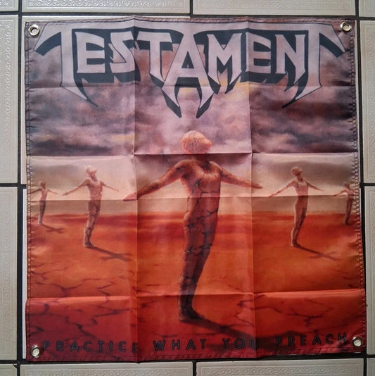 Testament Practice What You Preach 2x2 Ft Banner Flag