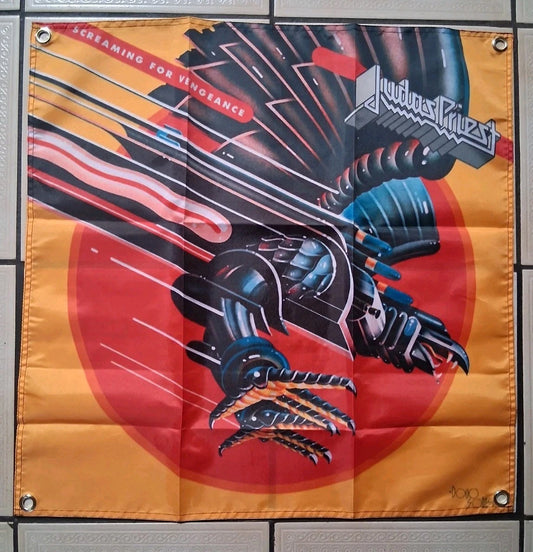 Judas Priest Screaming for Vengeance 2x2 Ft Flag Banner