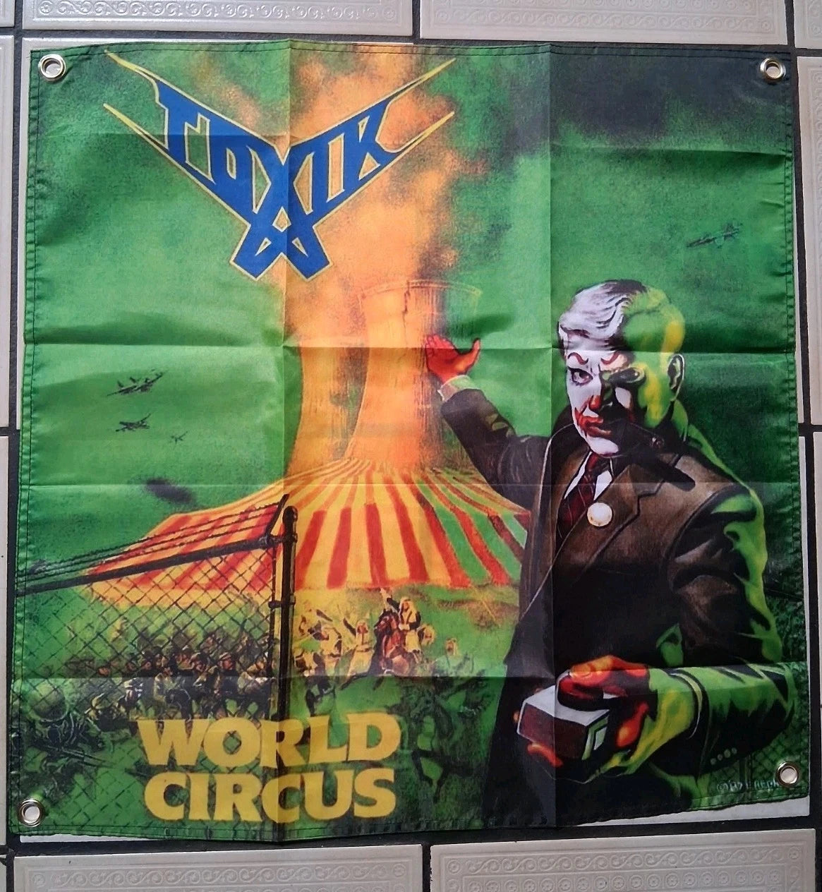 Toxik World Circus 2ft X 2ft Banner Flag