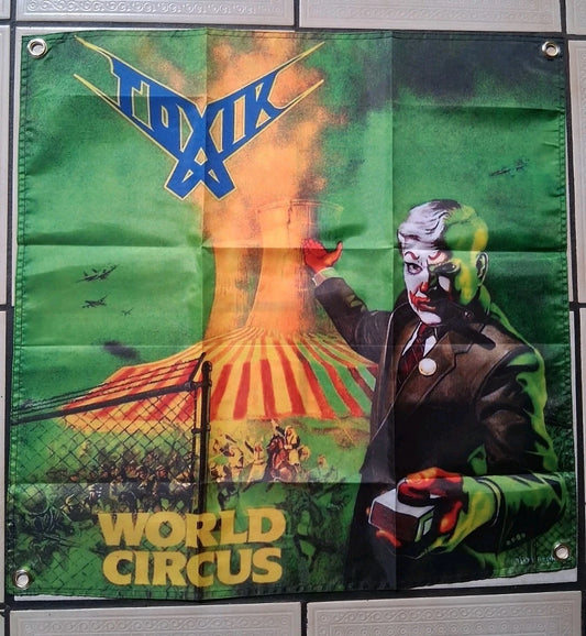 Toxik World Circus 2ft X 2ft Banner Flag